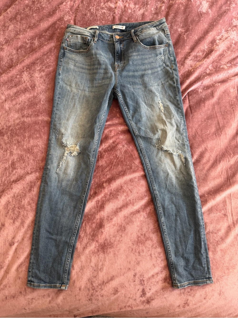 Vigoss Distressed Blue Skinny Jeans